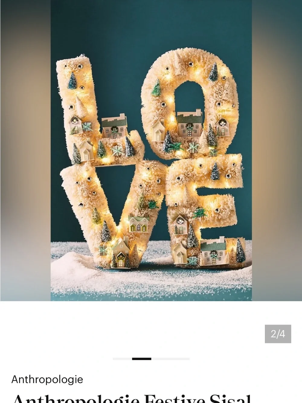 Anthropologie “love” light